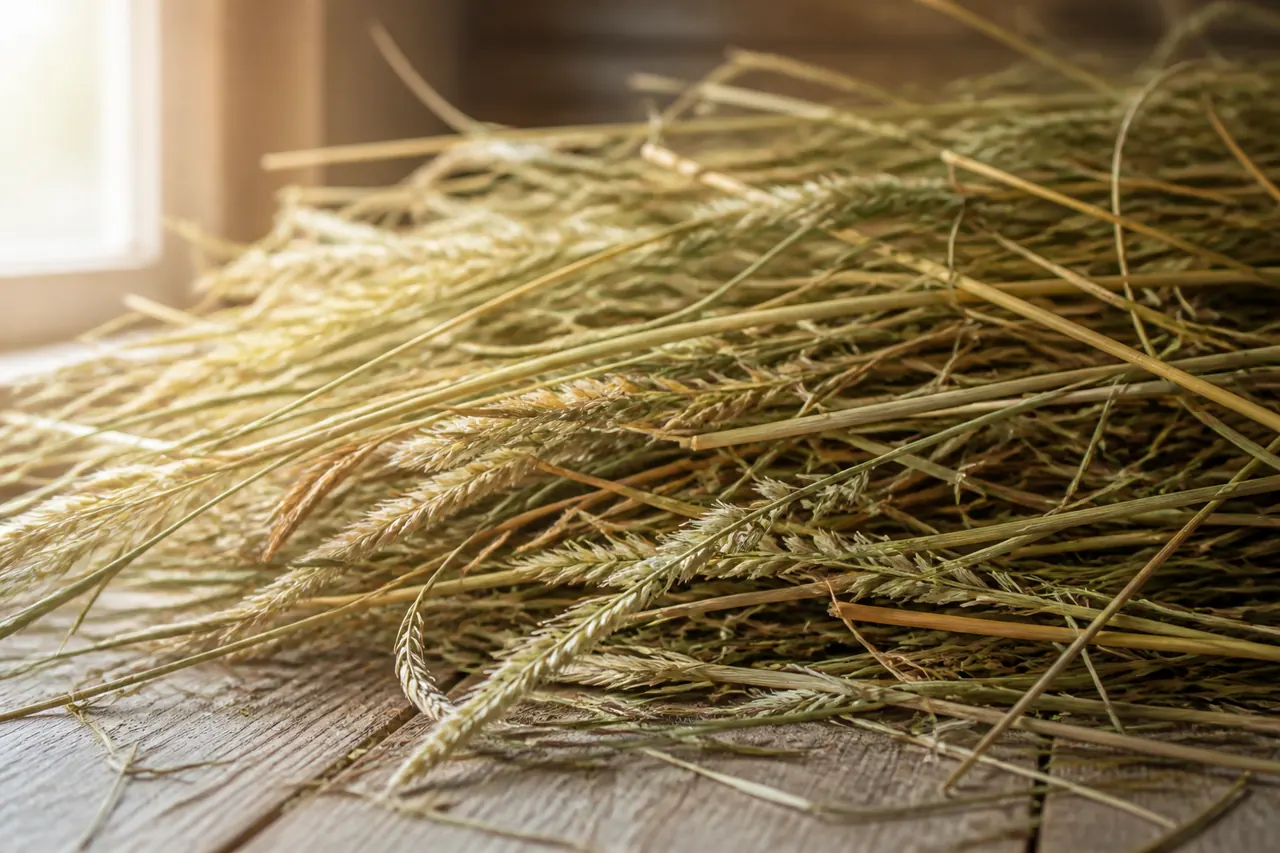 Fresh long-strand grass hay suitable for guinea pigs